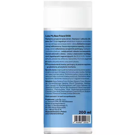 LUBA My best friend DOG szampon i odżywka 2w1 200ml 2