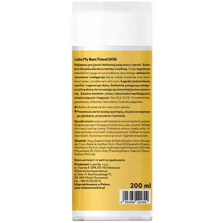 LUBA My best friend DOG szampon dla szczeniąt 200ml 2