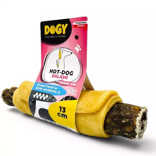 DOGY - Hot-Dog ze żwaczem Salami 13cm 1szt 2
