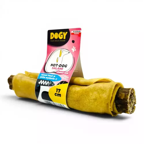 DOGY - Hot-Dog ze żwaczem Salami 17cm 1szt 2