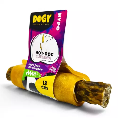 DOGY HYPO - Hot-Dog z Jelenia 13cm 1szt 2
