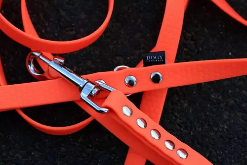DOGY Handmade -  Smycz Hexa Pomarańczowa 10m 13mm 2