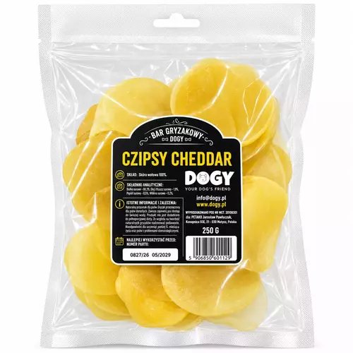 BAR GRYZAKOWY DOGY - Czipsy Cheddar 250g (ok. 32szt) 3
