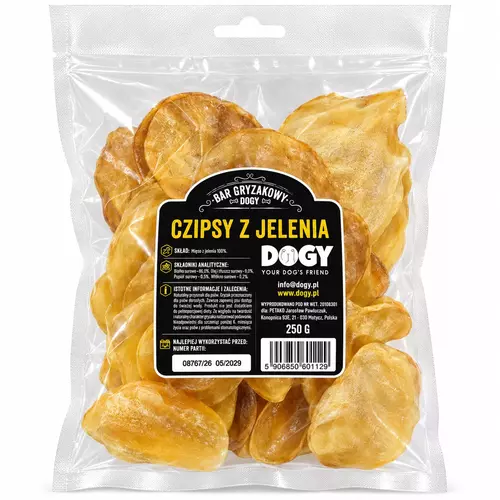 BAR GRYZAKOWY DOGY - Czipsy z Jelenia 250g (ok. 32szt) 3