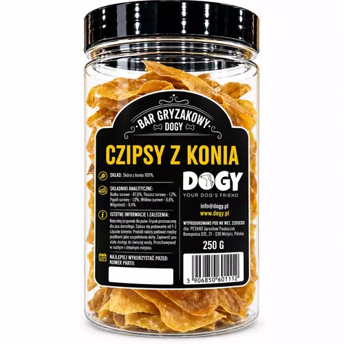 BAR GRYZAKOWY DOGY - Czipsy z Konia 250g (ok. 32szt) 2