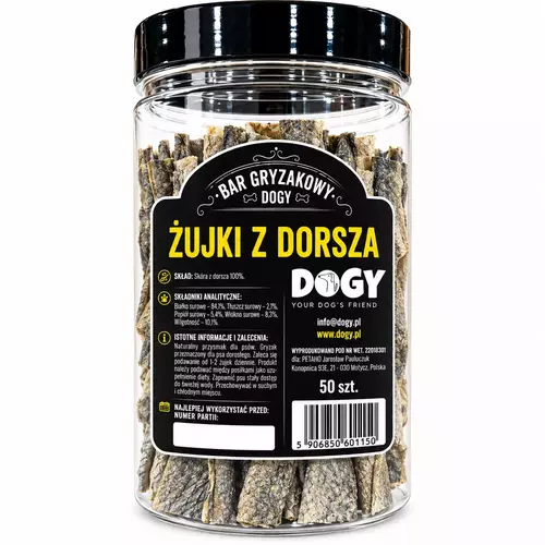 BAR GRYZAKOWY DOGY - Żujki Dorsz 50szt 2