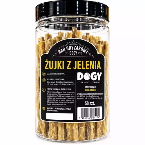 BAR GRYZAKOWY DOGY - Żujki z Jelenia 50szt 2