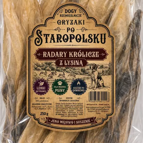 DOGY Rzemieślnicze - Gryzaki Po Staropolsku - RADARY KRÓLICZE Z ŁYSINĄ 250g 3