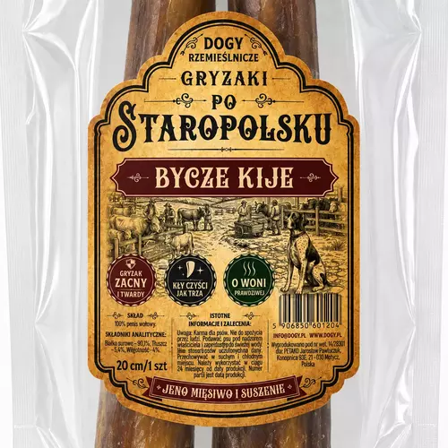 DOGY Rzemieślnicze - Gryzaki Po Staropolsku - BYCZE KIJE 20cm/2szt 3
