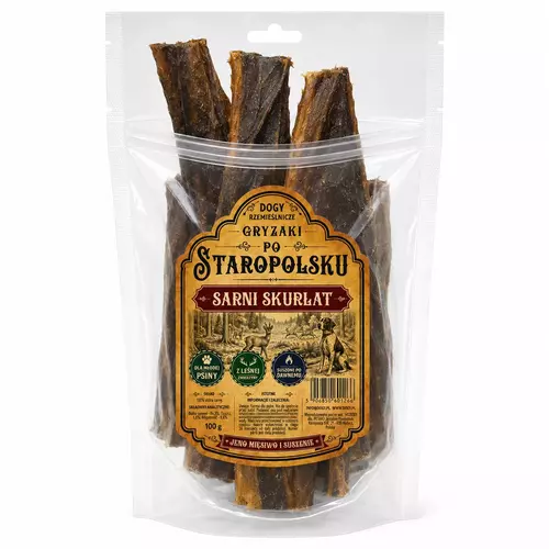 DOGY Rzemieślnicze - Gryzaki Po Staropolsku - SARNI SKURŁAT 100g 5