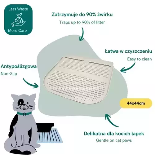Fiboo -  Mata przed kuwetę - FIBLITTER AIR beżowy 2
