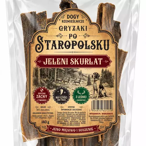 DOGY Rzemieślnicze - Gryzaki Po Staropolsku - JELENI SKURŁAT 140g 3