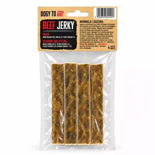 DOGY TO GO! - Beef Jerky 4szt 2