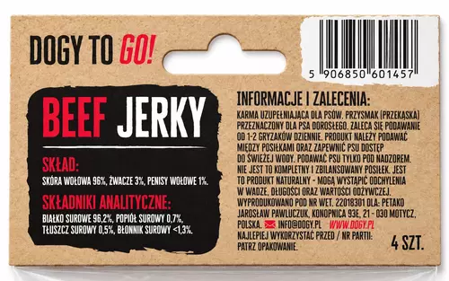 DOGY TO GO! - Beef Jerky 4szt 4