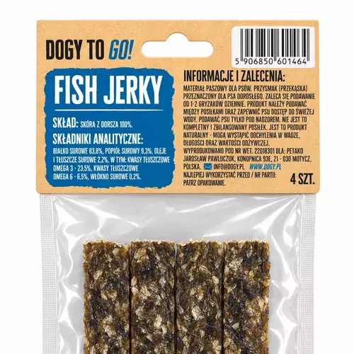 DOGY TO GO! - Fish Jerky 4szt 4