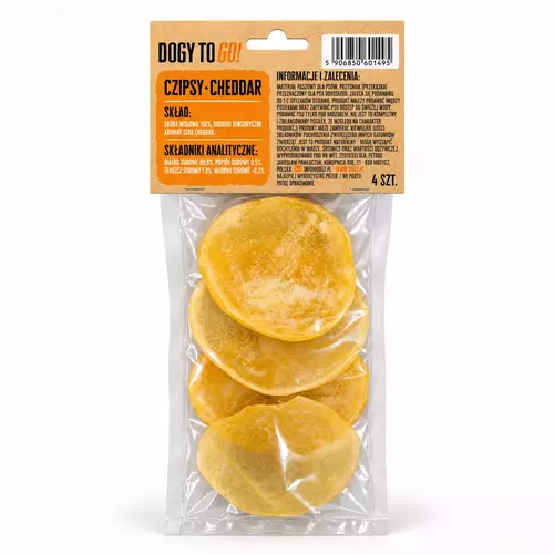 DOGY TO GO! - Czipsy Cheddar 4szt 2