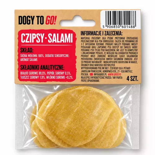 DOGY TO GO! - Czipsy Salami 4szt 4