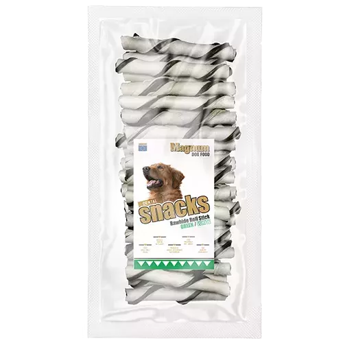 Magnum - Rurka nadziewana rawhide zielona 40szt 2