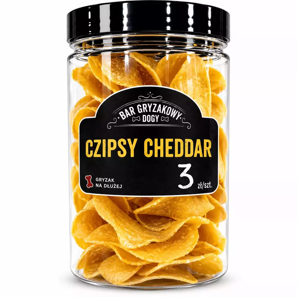 BAR GRYZAKOWY DOGY - Czipsy Cheddar 250g (ok. 32szt) 1