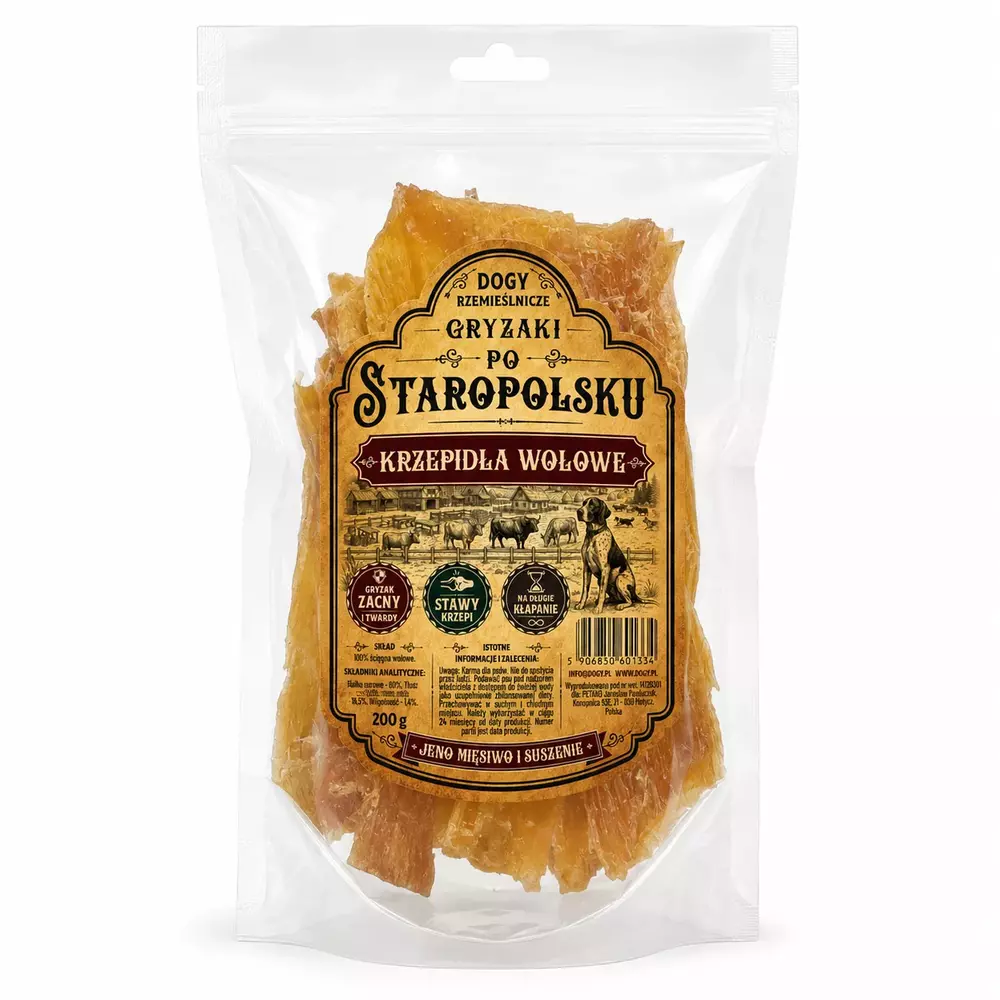 DOGY Rzemieślnicze - Gryzaki Po Staropolsku - KRZEPIDŁA WOŁOWE 200g 1
