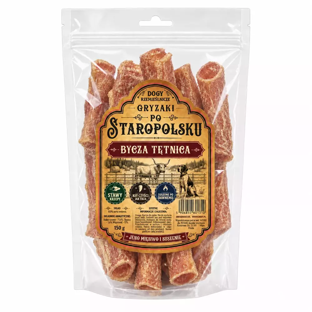 DOGY Rzemieślnicze - Gryzaki Po Staropolsku - BYCZA TĘTNICA 150g 1