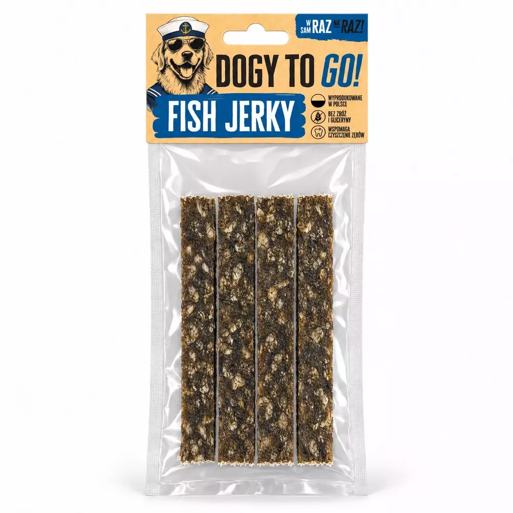 DOGY TO GO! - Fish Jerky 4szt 1