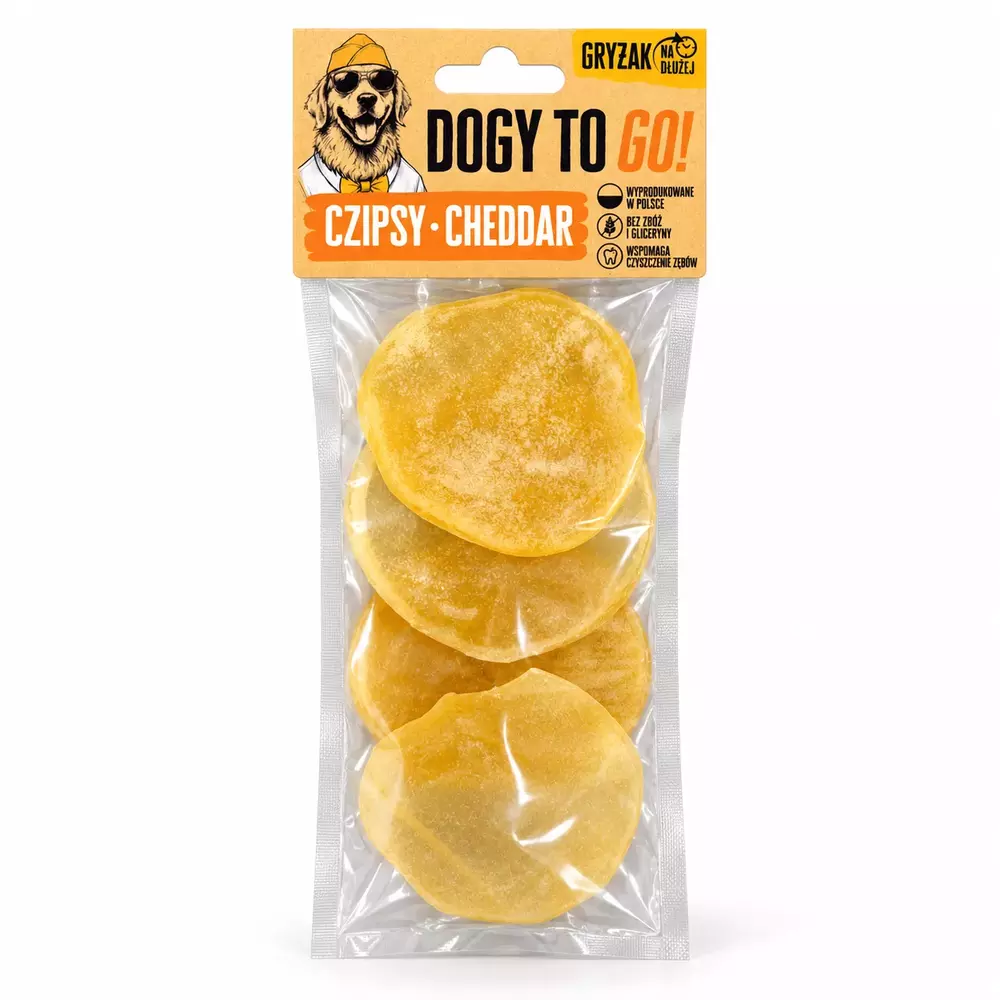 DOGY TO GO! - Czipsy Cheddar 4szt 1