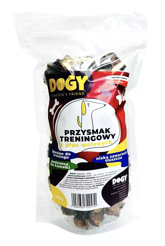 DOGY - Przysmak Treningowy z Płuc Wołowych 100g 1