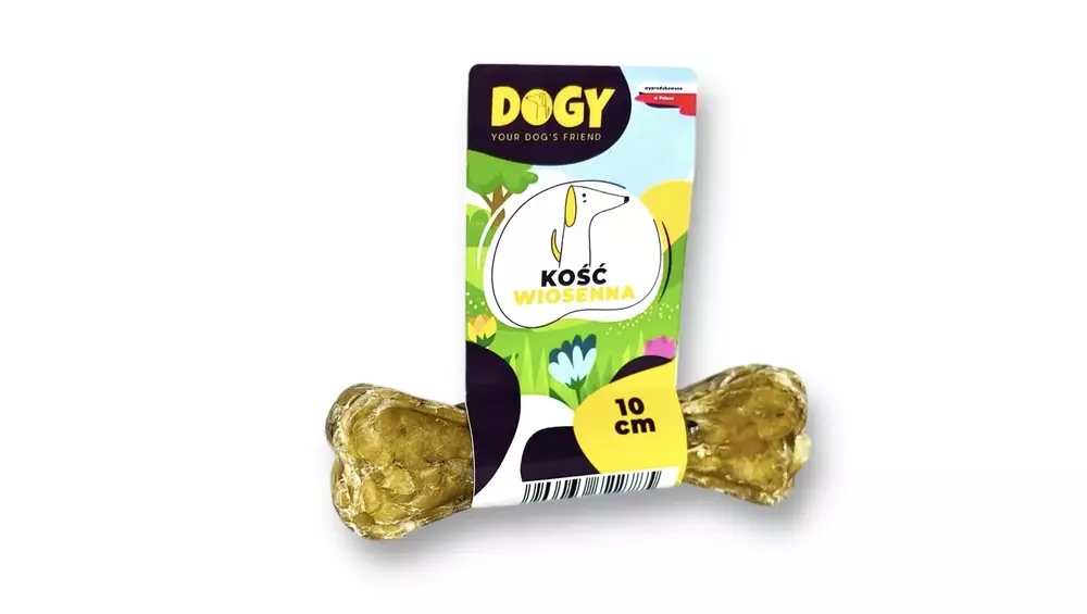 DOGY - Kość WIOSENNA ze szparagami i serem cheddar 10cm 1szt 1