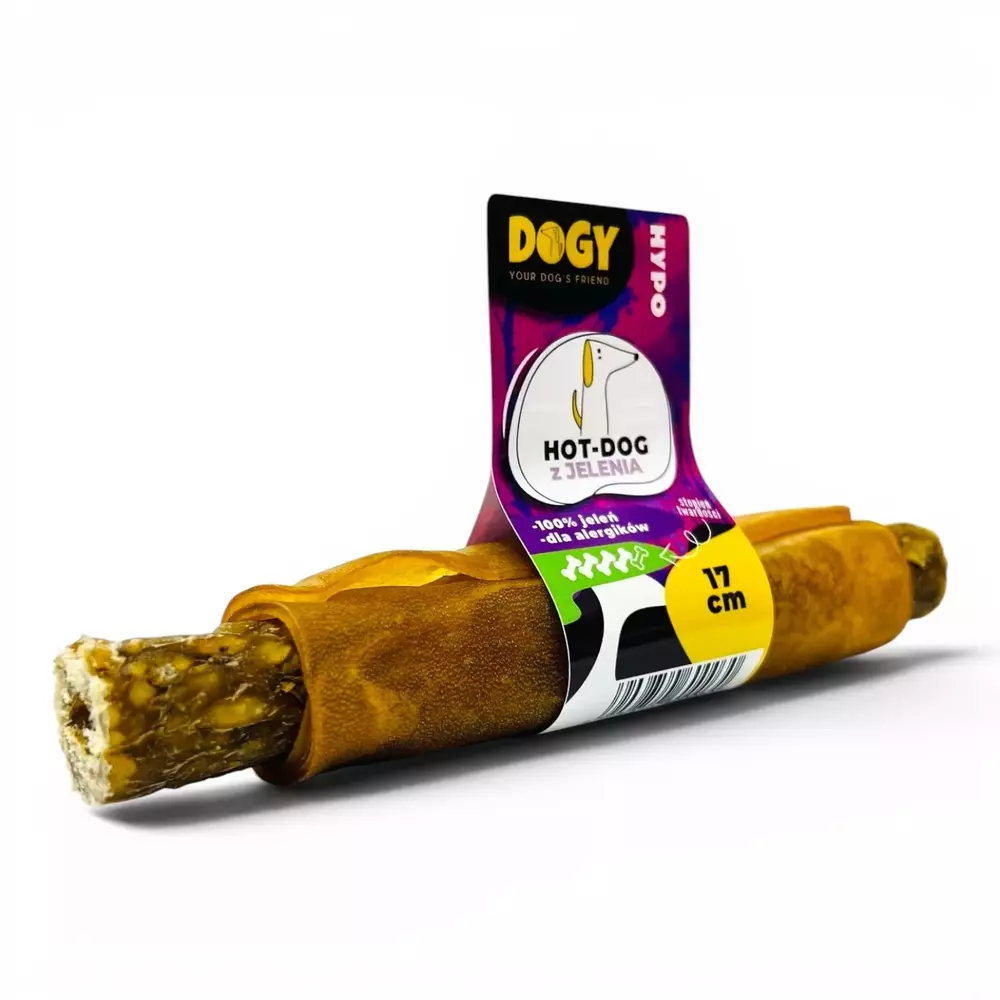 DOGY HYPO - Hot-Dog z Jelenia 17cm 1szt 1