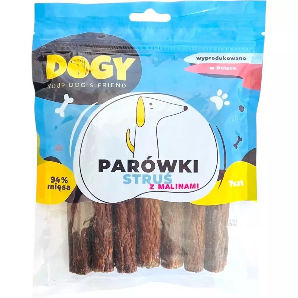 DOGY - Parówki Struś z Malinami 7szt 1