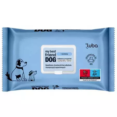 LUBA - my best friend DOG Nawilżane chusteczki do oczyszczania i ochrony skóry oraz sierści Twojego Pupila 1