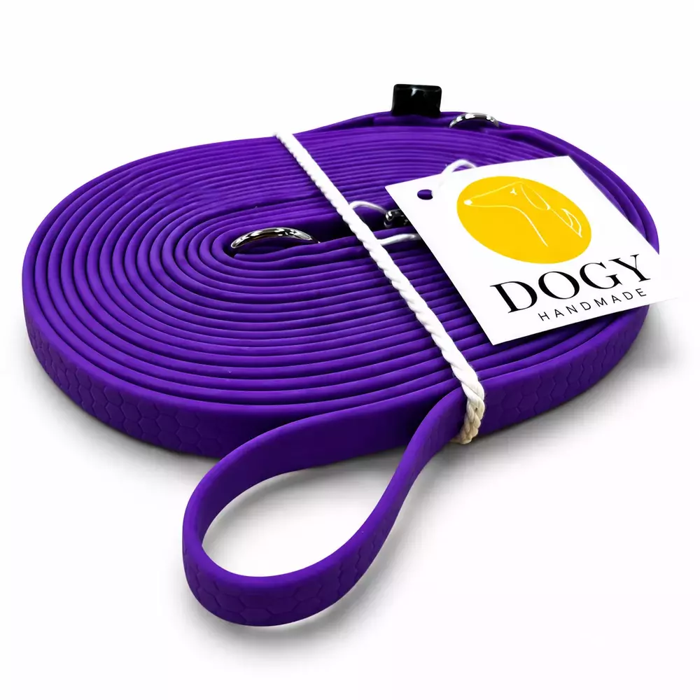 DOGY Handmade -  Smycz Hexa Fioletowa 3m 13mm 1