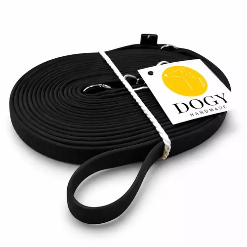 DOGY Handmade -  Smycz Hexa Czarna 10m 10mm 1