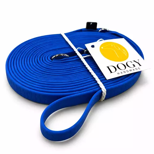DOGY Handmade - Smycz Hexa Niebieska 3m 10mm 1