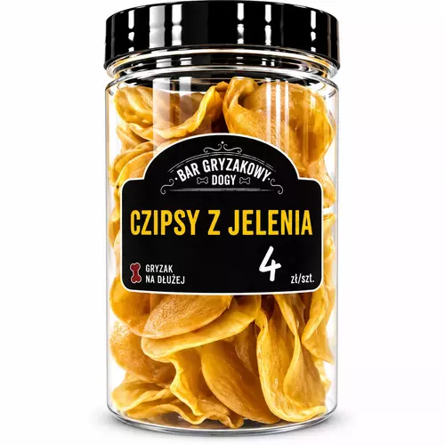 BAR GRYZAKOWY DOGY - Czipsy z Jelenia 250g (ok. 32szt) 1