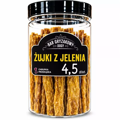 BAR GRYZAKOWY DOGY - Żujki z Jelenia 50szt 1