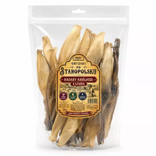 DOGY Rzemieślnicze - Gryzaki Po Staropolsku - RADARY KRÓLICZE Z ŁYSINĄ 250g 1