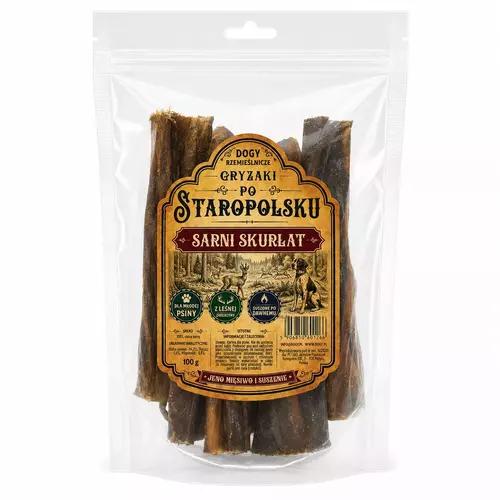 DOGY Rzemieślnicze - Gryzaki Po Staropolsku - SARNI SKURŁAT 100g 1
