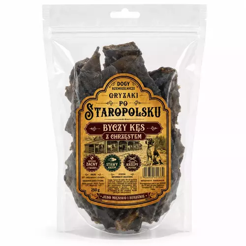 DOGY Rzemieślnicze - Gryzaki Po Staropolsku - BYCZY KĘS Z CHRZĘSTEM 250g 1