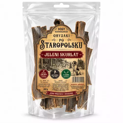 DOGY Rzemieślnicze - Gryzaki Po Staropolsku - JELENI SKURŁAT 140g 1