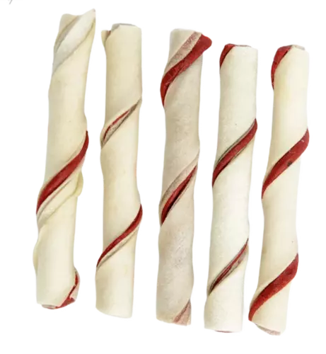 Magnum - Rurka nadziewana rawhide czerwona 40szt 1