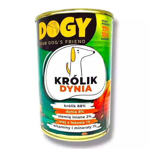 DOGY - Karma mokra Królik z Dynią 400g 1