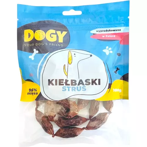 DOGY - Kiełbaski ze Strusia 100g 1