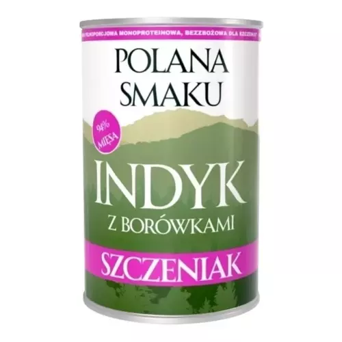 Polana Smaku - SZCZENIAK Indyk z borówkami 400g 1