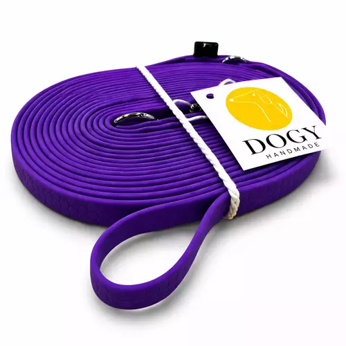 DOGY Handmade -  Smycz Hexa Fioletowa 3m 10mm 1